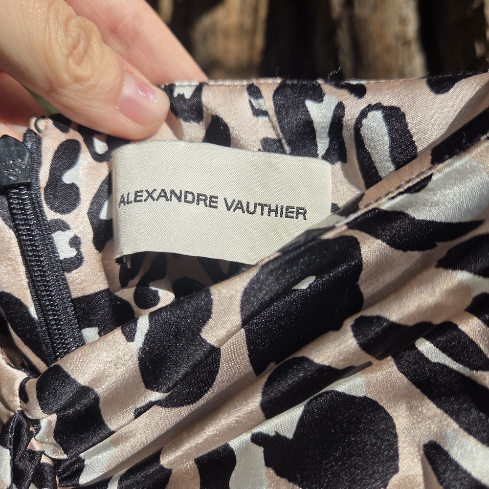 Alexandre‎ Vauthier Silk Leopard Print Pencil Skirt - Picture 5 of 8
